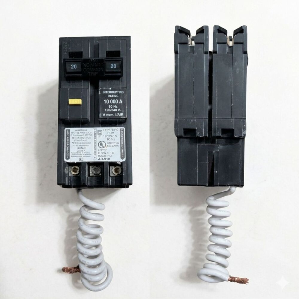 ⚡ Square D Homeline 20A 2-Pole GFCI Circuit Breaker HOM220GFI